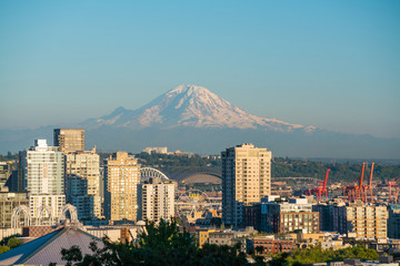 Obraz premium View of downtown Seattle skyline