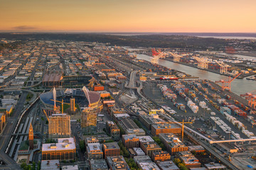 Obraz premium View of downtown Seattle skyline