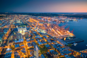 Obraz premium View of downtown Seattle skyline