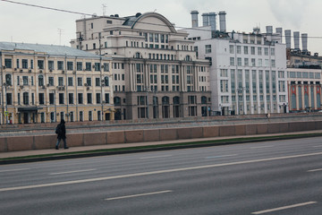 Fototapeta na wymiar Moscow river embankment.