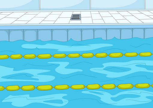 Cartoon background of swimming pool.