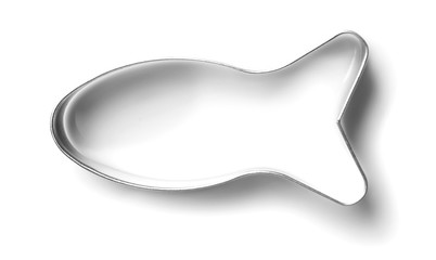Cookie cutter on white background