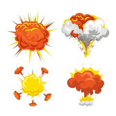 Bomb explosion effect vector