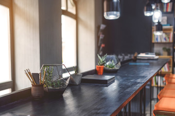 Interior of cozy cafe
