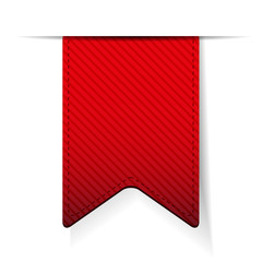 Empty red ribbon vector isolated