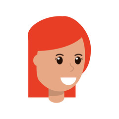 Girl cartoon icon. Female avatar person human and people theme. Isolated design. Vector illustration