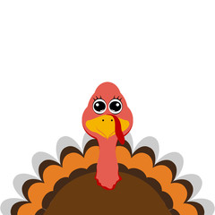 Obraz na płótnie Canvas Turkey in hat on Thanksgiving Day