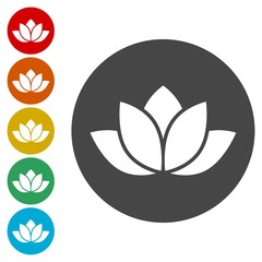 Lotus silhouette icon 