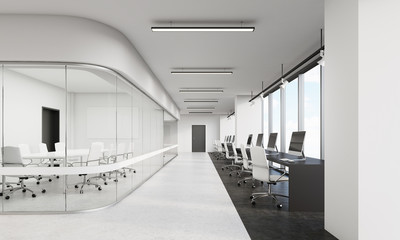 Office with rounded corners conference room