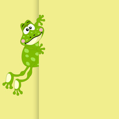 Cute frog peeking out
