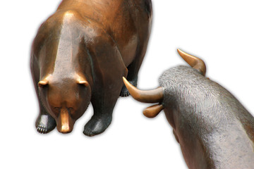 Bulle und Bär Börse und Symbol