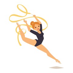 Gymnast girl vector illustration