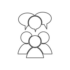 Bubble and avatar icon. Communication message discussion and conversation theme. Isolated design. Vector illustration