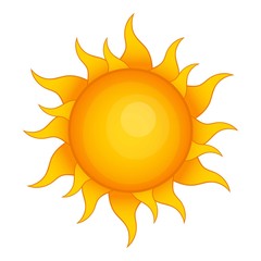 Sun icon. Cartoon illustration of sun vector icon for web design
