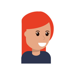 Girl cartoon icon. Female avatar person human and people theme. Isolated design. Vector illustration