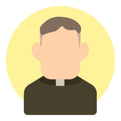 Priest icon. Flat illustration of priest vector icon for web