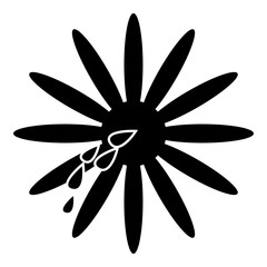 Watering flower icon. Simple illustration of watering flower vector icon for web