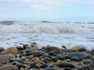 Waves on Bray Strand, Co. Wicklow Ireland