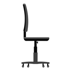 Office chair icon. Gray monochrome illustration of office chair vector icon for web