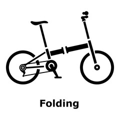 Folding bike icon. Simple illustration of folding bike vector icon for web