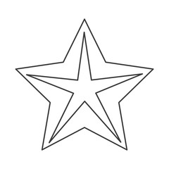Bright star icon. Decoration object award and success theme. Isolated design. Vector illustration