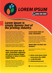 Obraz premium Leaflet Page Template Design