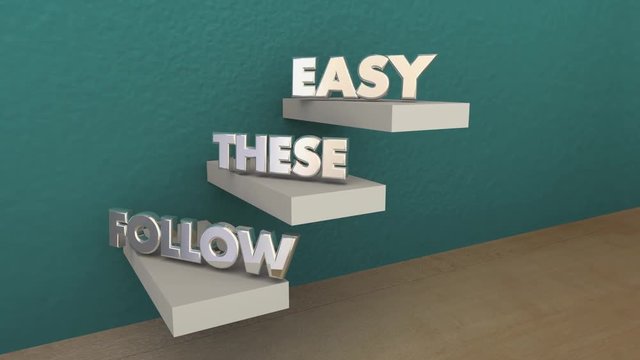 Follow These Easy Steps Directions Lesson Learning 3d Animation