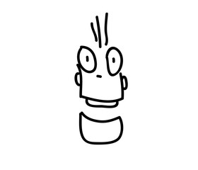 Character is looking forward