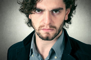 Handsome young bearded man