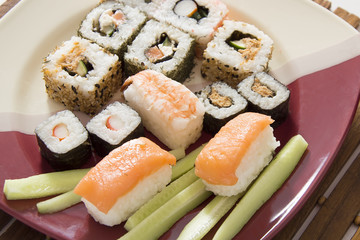 sushi on the table