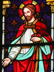 Jesus Christ - Stained Glass in Mechelen Cathedral