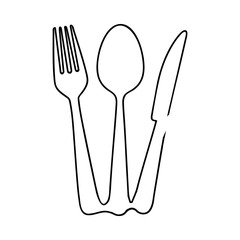 fork knife spoon cutlery icon image vector illustration design 