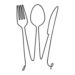 fork knife spoon cutlery icon image vector illustration design 