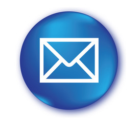 Fototapeta na wymiar E-Mail Icon with Blue Button