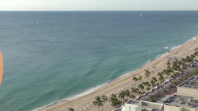 Fort Lauderdale beach aerial view