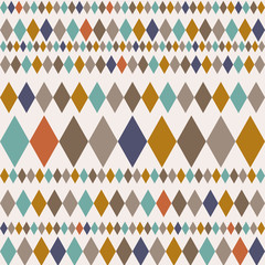 Seamless pattern with rhombuses. Modern stylish texture. Geometric ornament with colorful rhombuses. Use for wallpaper, cloth design, cover, textile, weave, wrapping, fabric, paper, postcards.