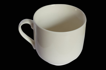 coffee mug isolated on black background