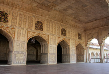 Fototapeta na wymiar Diwan-i- Khas (Hall of Private Audience) in Agra Fort, Uttar Pra