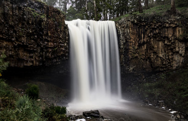 Stunning flowing waterfall at Trentham Falls.