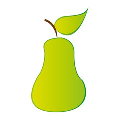 pear fruit icon image vector illustration design 