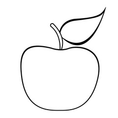 apple fruit icon image vector illustration design 