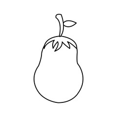 eggplant fruit icon image vector illustration design 