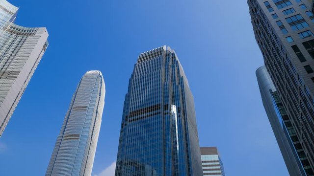 4k Time-lapse of Building in Hong Kong city, China
