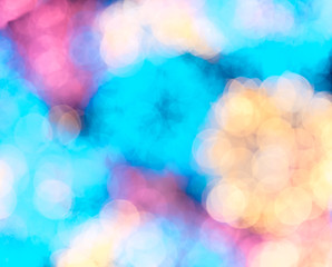 Abstract blur background colorful with circle bokeh light