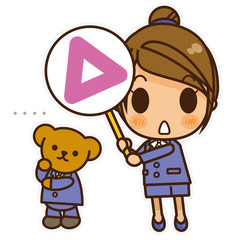 オンナノコ 制服スーツ(青) 三角