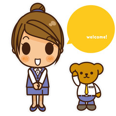 オンナノコ 制服ベスト(青) ご挨拶