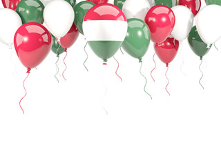 Flag of hungary on balloons