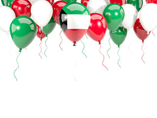 Flag of kuwait on balloons