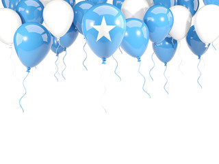Flag of somalia on balloons