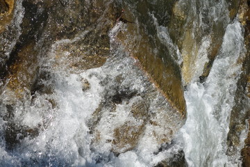 River Shopurka. The mountain river in the Carpathian region. Transcarpathia
